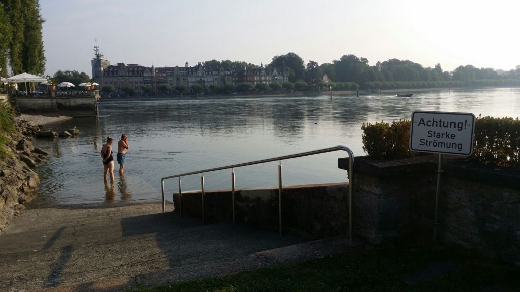 Nadando en el Lago Constanza